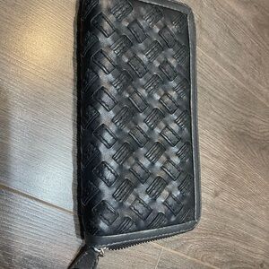 Coach Black Woven Wallet